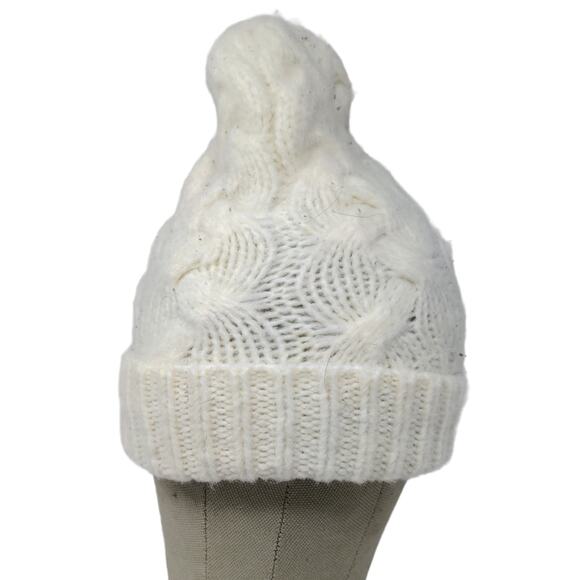Old Navy Cable Knit Beanie Toboggan Hat Acrylic/Nylon Blend One Size Cream - Picture 1 of 12